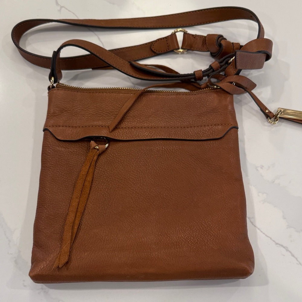 Vince Camuto Tan Leather Crossbody Bag